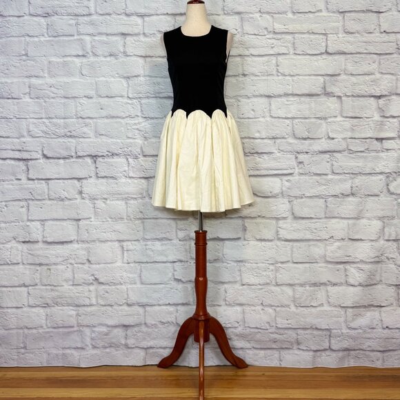Never Fully Dressed Dresses & Skirts - Never Fully Dressed Black & Cream Mini Monika Dress